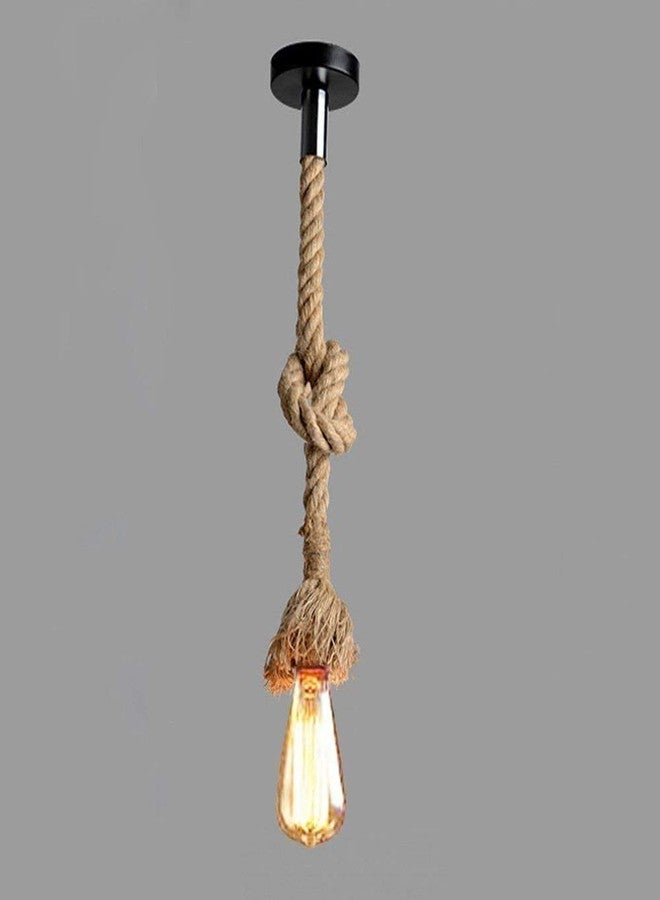 Desidiya Pendant Rope Lights E27 for Ceiling Hanging, Bulb Not Included- 40W, Pack of 2 (Beige) - Image 4